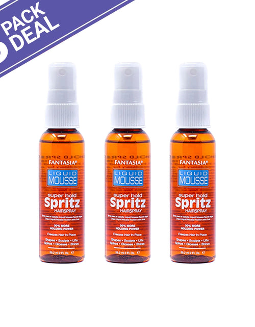 Load image into Gallery viewer, Fantasia Liquid Mousse Spritz - Strong Hold, Fast Drying, Long-Lasting Style, Perfect for All Hair Types
