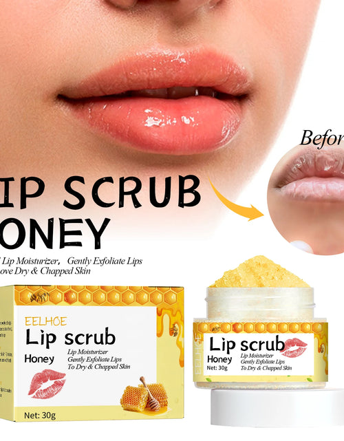 Load image into Gallery viewer, Eelhoe Honey Flavored Lip Scrub Softers Exfoliation Removes Dead Skin Moisturizes Lips And Prevents Dryness And Cracking
