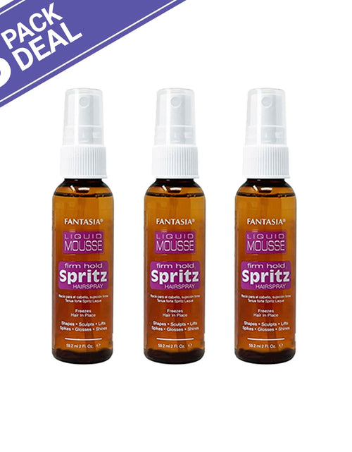 Load image into Gallery viewer, Fantasia Liquid Mousse Spritz - Strong Hold, Fast Drying, Long-Lasting Style, Perfect for All Hair Types
