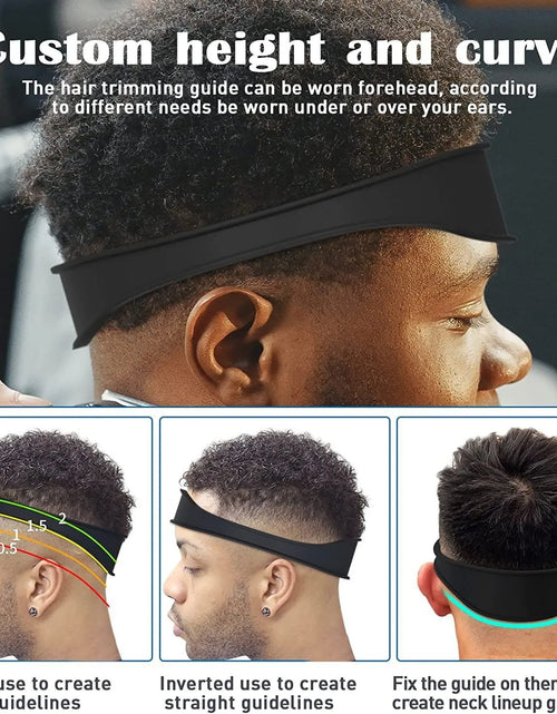 Load image into Gallery viewer, DIY Home Haircuts Curved Headband Silicone Neckline Shaving Template and Hair Cutting Guide Hair Styling Tool

