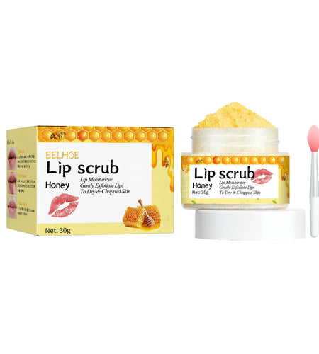 Eelhoe Honey Flavored Lip Scrub Softers Exfoliation Removes Dead Skin Moisturizes Lips And Prevents Dryness And Cracking
