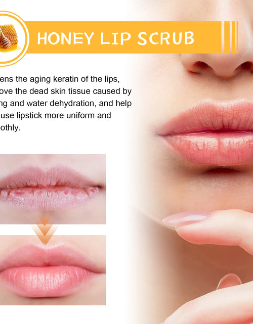 Load image into Gallery viewer, Eelhoe Honey Flavored Lip Scrub Softers Exfoliation Removes Dead Skin Moisturizes Lips And Prevents Dryness And Cracking

