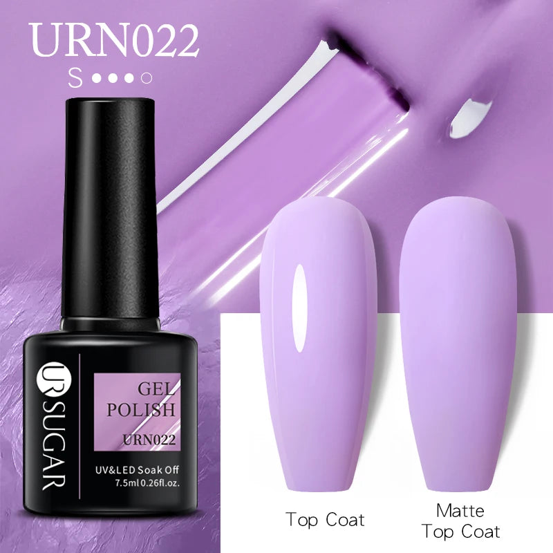 UR SUGAR 7.5ML Blue Black Red Glitter Sequin Color Gel Nail Polish Semi-permanent Varnish For Nail Art Manicure Soak Off UV Gel