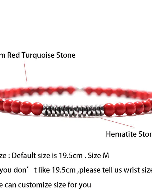 Load image into Gallery viewer, New 4mm Stone Bracelet Men Natural Volcanic Rock Tiger Eye Braslet Beaded Silver Color Hematite Elastic Braclet Pulsera Hombre

