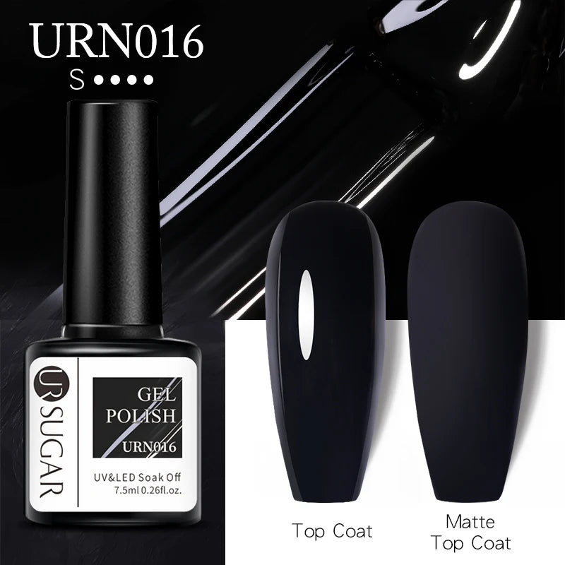 UR SUGAR 7.5ML Blue Black Red Glitter Sequin Color Gel Nail Polish Semi-permanent Varnish For Nail Art Manicure Soak Off UV Gel