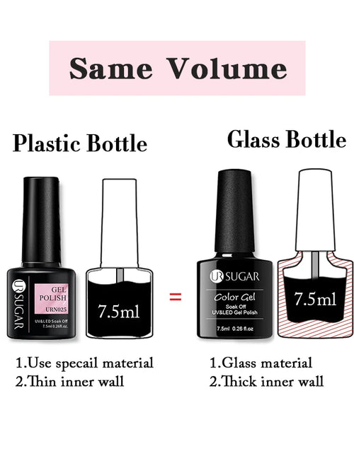 Load image into Gallery viewer, UR SUGAR 7.5ML Blue Black Red Glitter Sequin Color Gel Nail Polish Semi-permanent Varnish For Nail Art Manicure Soak Off UV Gel
