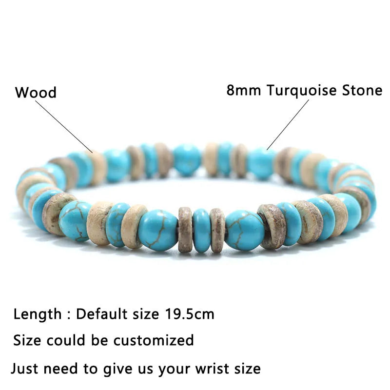 Natural Lava Tiger eye Bracelet Men Stone Vintage Wenge Wood Braslet Sanskrit Prayer Buddha Braclet Beaded Brazalete For Hombre
