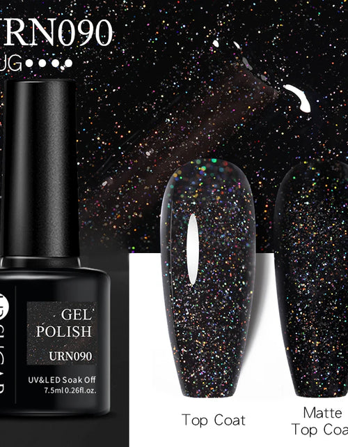 Load image into Gallery viewer, UR SUGAR 7.5ML Blue Black Red Glitter Sequin Color Gel Nail Polish Semi-permanent Varnish For Nail Art Manicure Soak Off UV Gel
