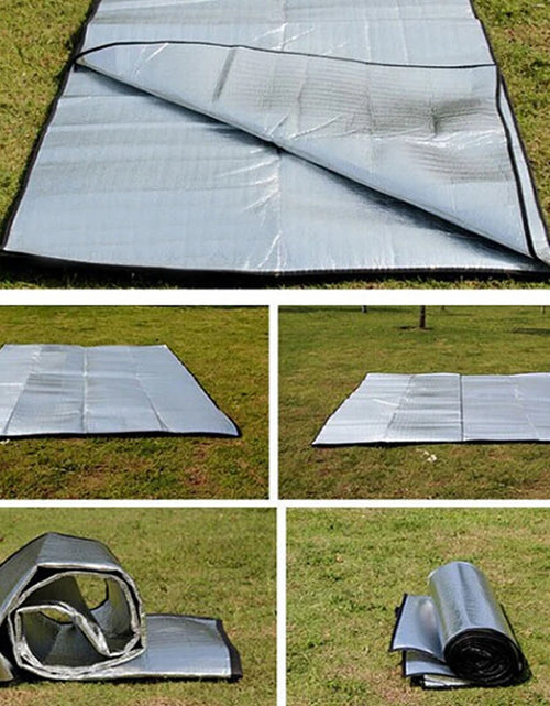 Load image into Gallery viewer, Camping Mat Foam Foil Blanket  Aluminum Insulation Foam Foil Mat Sleeping Pad Thermal Outdoor Tent Footprint Reflecting Heat
