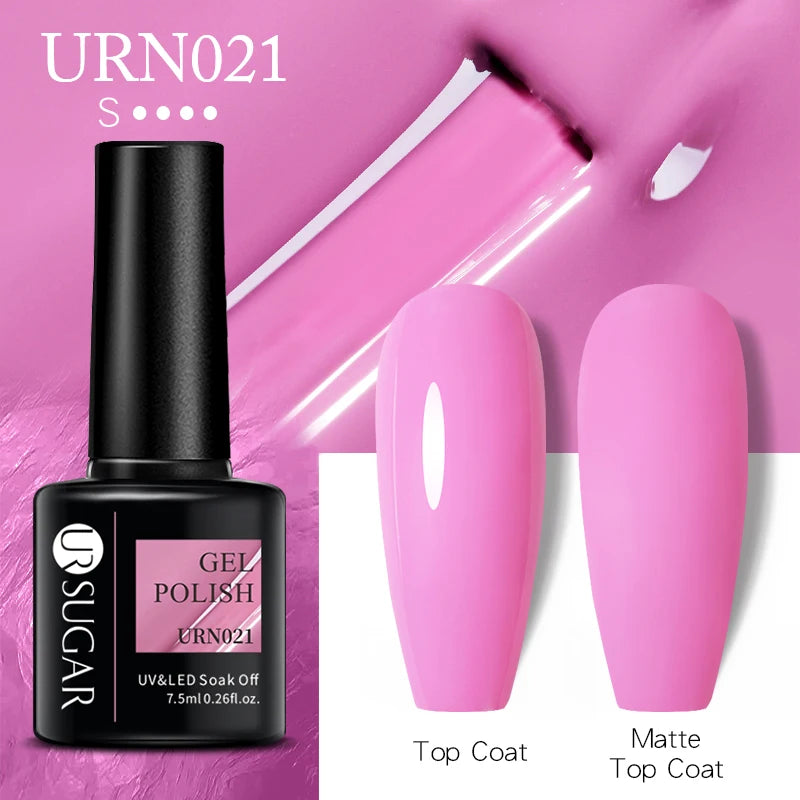 UR SUGAR 7.5ML Blue Black Red Glitter Sequin Color Gel Nail Polish Semi-permanent Varnish For Nail Art Manicure Soak Off UV Gel