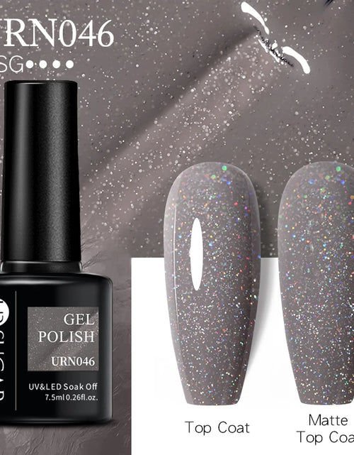 Load image into Gallery viewer, UR SUGAR 7.5ML Blue Black Red Glitter Sequin Color Gel Nail Polish Semi-permanent Varnish For Nail Art Manicure Soak Off UV Gel
