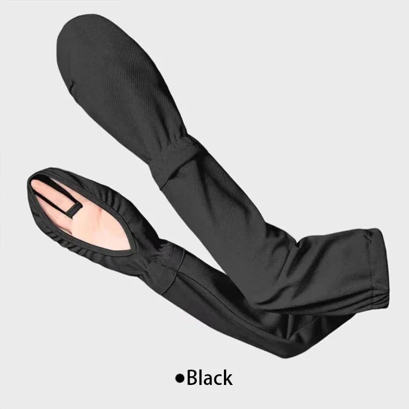 1 Pairs Anti-sunburn Sleeve Summer Uv Solar Arm Sleeves Women's Driving Sun Protection Long Sleeve Adjustable Cuffs