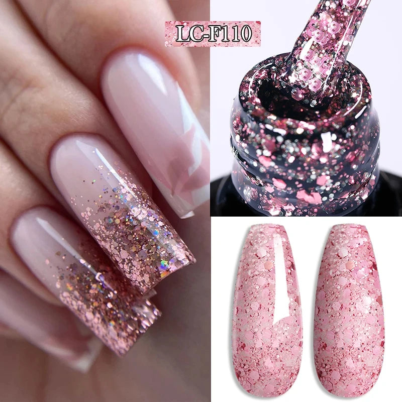 LILYCUTE 6 IN 1 Extension Gel Nail Polish Acrylic Construct Hard Gel Soak Off Self Leveling Reinforcement Gel For Nail HEMA FREE