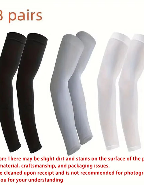 Load image into Gallery viewer, 3 Pair of Breathable Sun Protection Sleeves - Breathable &amp; UV Protective Gear for Sports, Driving, &amp; Outdoor Adventures
