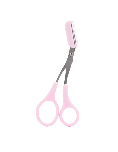 Load image into Gallery viewer, Karsyngirl 1Pcs Safe Eyebrow Trimmer Stainless Steel Eyebrow Scissors with Comb Hair Removal Shaver Eyebrows Shaping Makeup Tool
