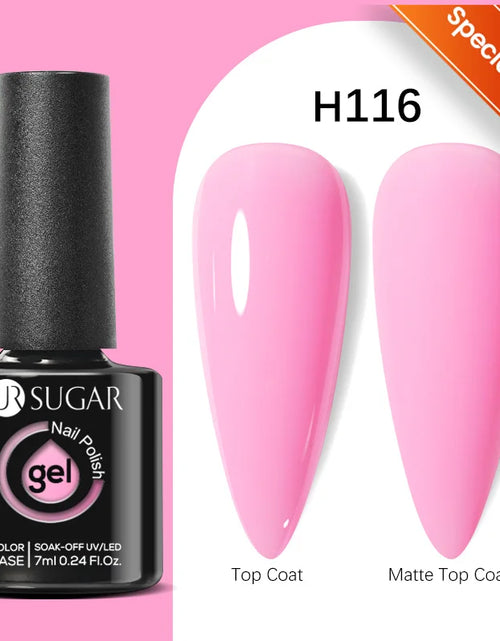 Load image into Gallery viewer, UR SUGAR 7.5ML Blue Black Red Glitter Sequin Color Gel Nail Polish Semi-permanent Varnish For Nail Art Manicure Soak Off UV Gel
