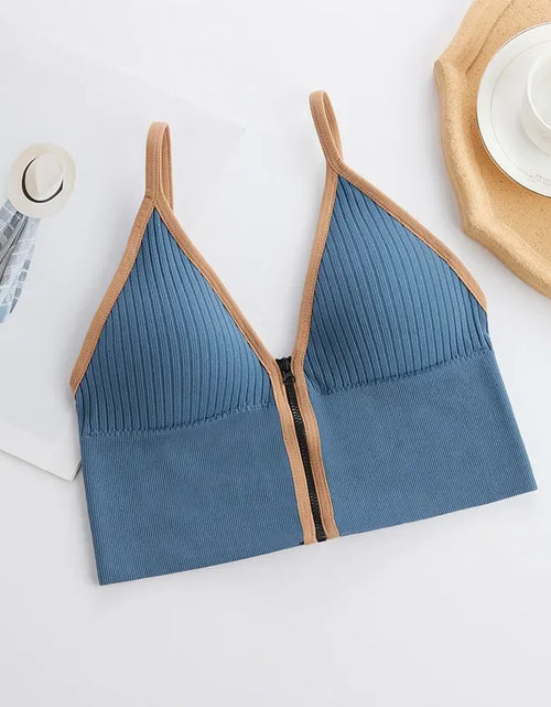 Load image into Gallery viewer, Women Crop Tops Sexy Solid Color Camisole Ice Silk Tube Top Seamless Sports Tank Top Wireless Underwear Padded Bra Bralette Vest
