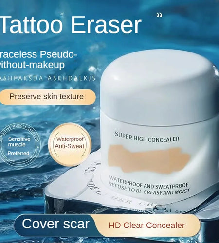 Waterproof Full Coverage Concealer for Tattoos, Scars - Natural Finish Foundation for All Skin Tones & Types
