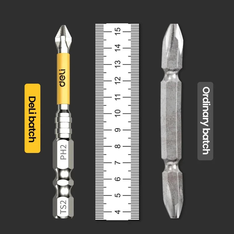 5PCS Upgraded High Hardness And Strong Magnetic Bit 25/50/65/70/90/150mm Non-slip Cross High Hardness Electric Hand Drill Screw