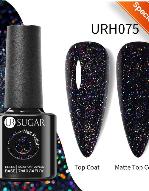 Load image into Gallery viewer, UR SUGAR 7.5ML Blue Black Red Glitter Sequin Color Gel Nail Polish Semi-permanent Varnish For Nail Art Manicure Soak Off UV Gel
