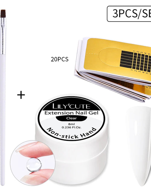 Load image into Gallery viewer, LILYCUTE 6 IN 1 Extension Gel Nail Polish Acrylic Construct Hard Gel Soak Off Self Leveling Reinforcement Gel For Nail HEMA FREE
