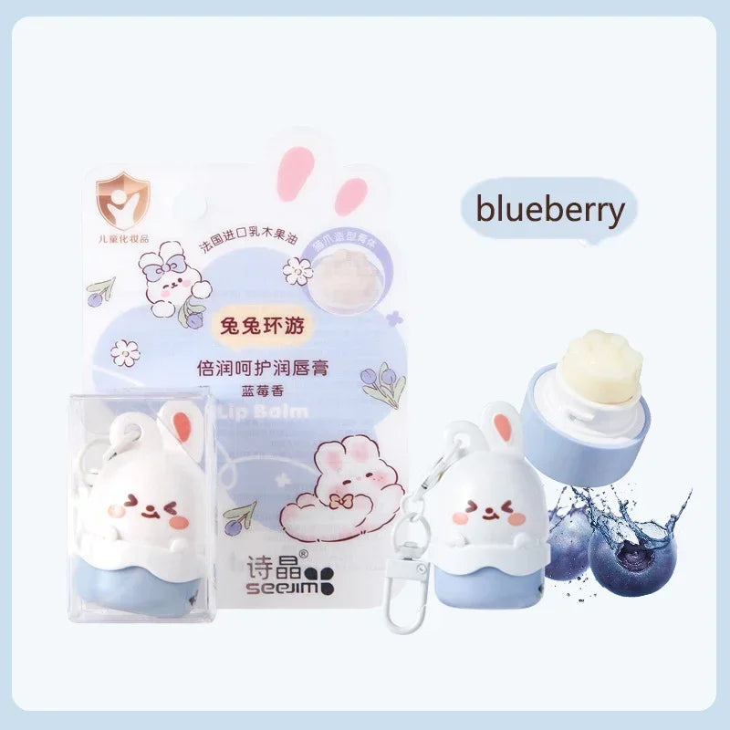 Fruity Children Baby Lip Balm Moisturizer Nutritious Anti Dry Cracking Lip Mask Cute Cartoon Bunny Kids Autumn Winter Lip Care