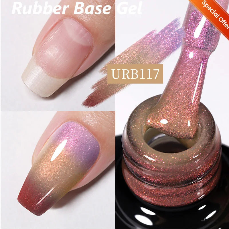 UR SUGAR 7.5ML Blue Black Red Glitter Sequin Color Gel Nail Polish Semi-permanent Varnish For Nail Art Manicure Soak Off UV Gel