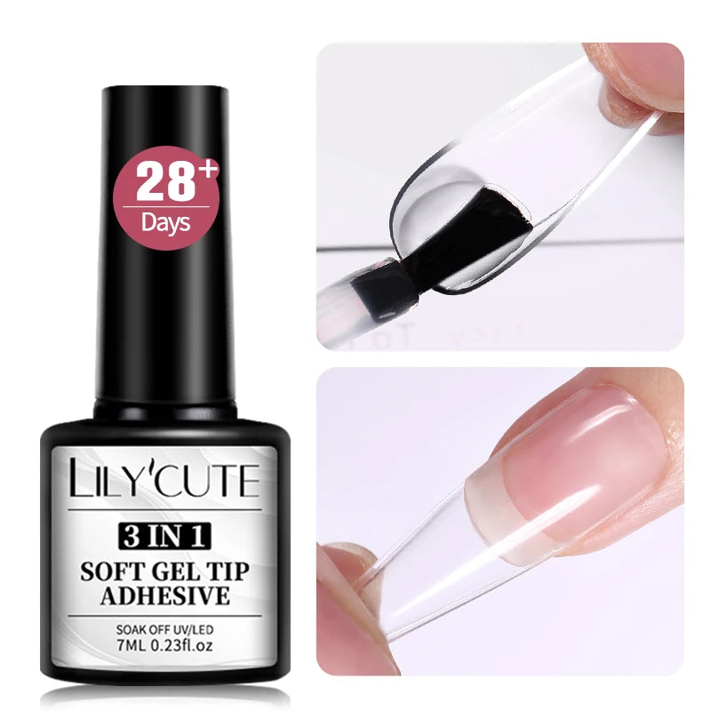 LILYCUTE 6 IN 1 Extension Gel Nail Polish Acrylic Construct Hard Gel Soak Off Self Leveling Reinforcement Gel For Nail HEMA FREE