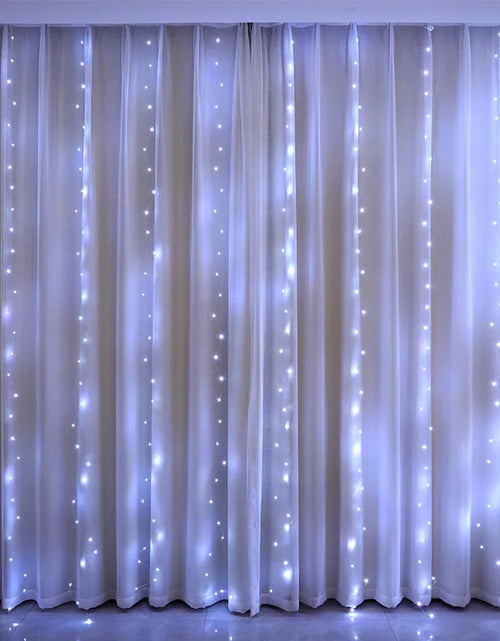 Load image into Gallery viewer, 3/6M USB LED Curtain 8Modes Remote Control String Lights Holiday Wedding Fairy Garland Lights For Bedroom Living Room Decor
