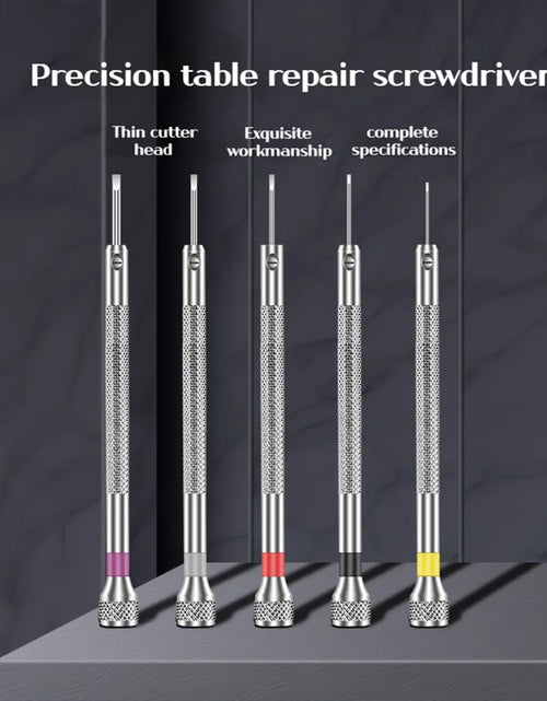 Load image into Gallery viewer, Precision watch repair screwdriver 0.8-1.6mm mini slotted screwdriver Precision instrument repair hand tool
