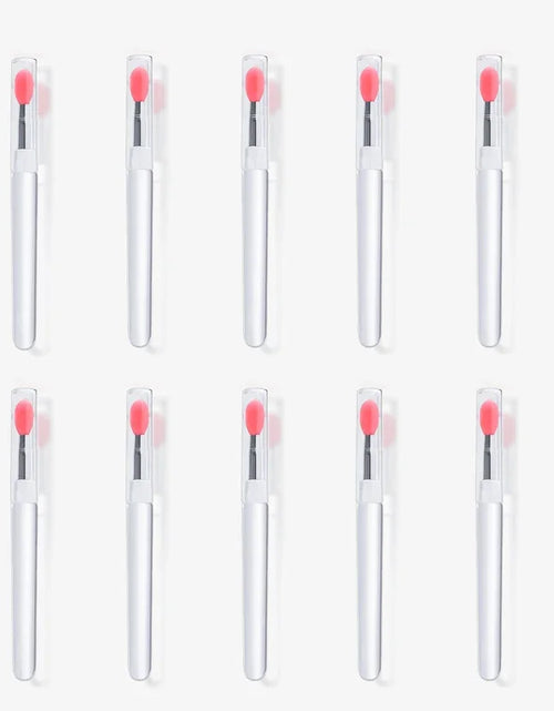 Load image into Gallery viewer, 1/3/10pcs Portable Silicone Lip Brush with Cover Soft Multifunction Lip Balm Applicator Lipstick Lipgloss Makeup Brush Reusable
