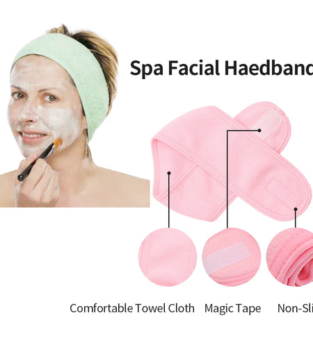 Eyelash Extension Headband Makeup Eyelash Extension Supplies Lashes Accessories Face Washing Bath SPA Facial Adjustable Headband