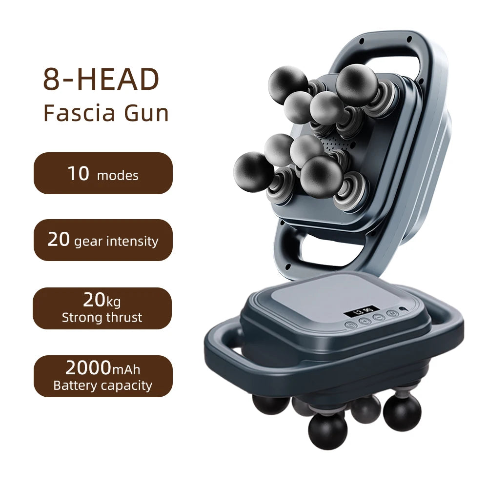 16-Head Fascia Gun High-Frequency Vibration Body Massage Gun Back and Waist Massager Neck Shoulder Massager Muscle masajeador