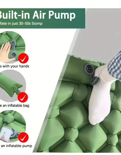 Load image into Gallery viewer, Outdoor Camping Inflatable Mattress Sleeping Pad With Pillows Ultralight Air Mat Built In Inflator Pump Hiking
