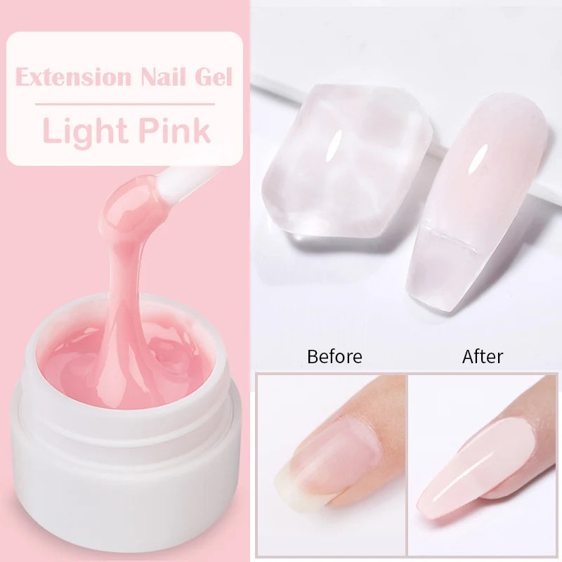 LILYCUTE 6 IN 1 Extension Gel Nail Polish Acrylic Construct Hard Gel Soak Off Self Leveling Reinforcement Gel For Nail HEMA FREE