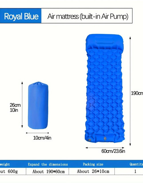 Load image into Gallery viewer, Outdoor Camping Inflatable Mattress Sleeping Pad With Pillows Ultralight Air Mat Built In Inflator Pump Hiking
