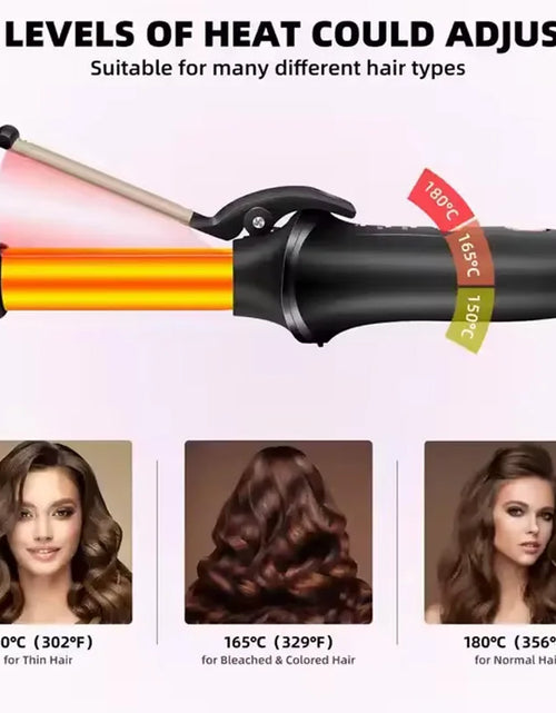 Load image into Gallery viewer, Variable heat settings electric 360 degree women big waver salon portable ceramic machine  high speed hair curler
