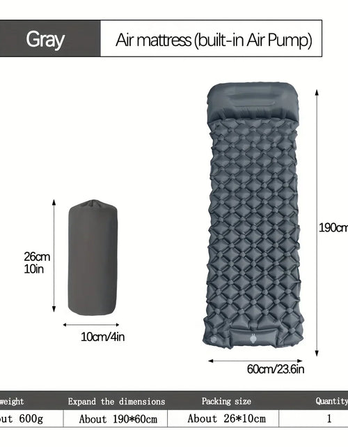 Load image into Gallery viewer, Outdoor Camping Inflatable Mattress Sleeping Pad With Pillows Ultralight Air Mat Built In Inflator Pump Hiking
