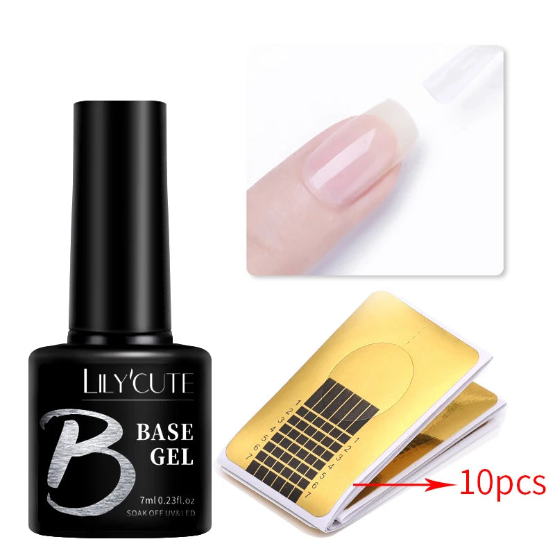 LILYCUTE 6 IN 1 Extension Gel Nail Polish Acrylic Construct Hard Gel Soak Off Self Leveling Reinforcement Gel For Nail HEMA FREE