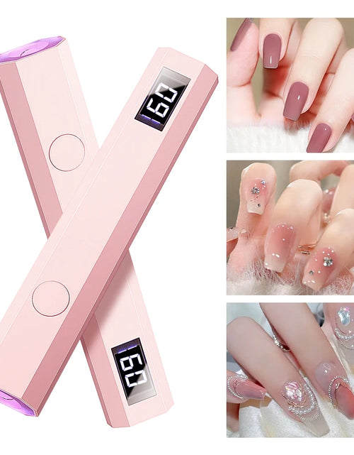 Load image into Gallery viewer, Timing Display Portable Handheld Mini Nail Lamp Family Quick Dry Flashlight Pen Chargeable Nail Dryer Machine Uv Led Nail Lamp
