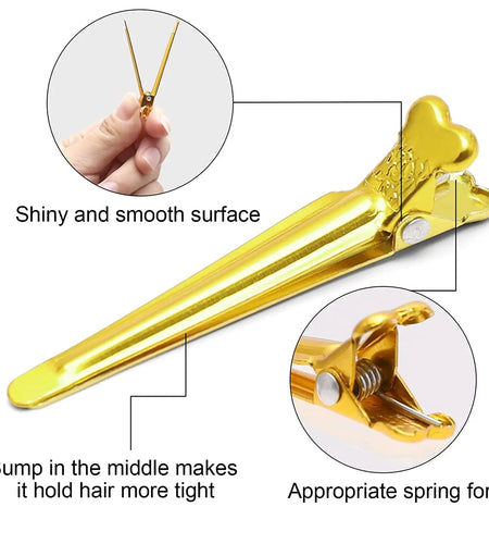 50Pcs Mini Barber Hairdressing Clips Heat Resistant Metal Diy Color Hairpins Pro Salon Haircut Household Styling Hair Clips Tool