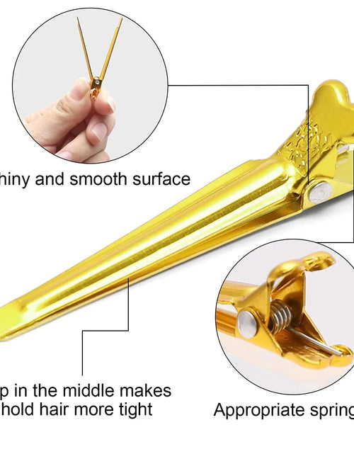Load image into Gallery viewer, 50Pcs Mini Barber Hairdressing Clips Heat Resistant Metal Diy Color Hairpins Pro Salon Haircut Household Styling Hair Clips Tool
