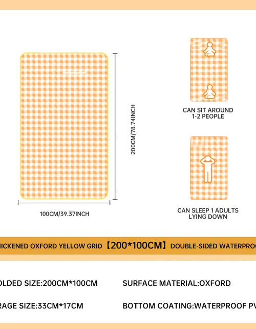 Load image into Gallery viewer, Outdoor Camping Mat, Picnic Mat, Beach Waterproof and Moisture-proof Portable Tent Sleeping Mat, Double-sided Aluminum Film
