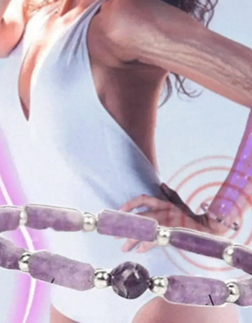 Load image into Gallery viewer, Natural Amethyst Body-purify Slimming Bracelet Stone Energy Yoga Bracelets for Women Weight Loss Bracelet Fatigue Relief Healing
