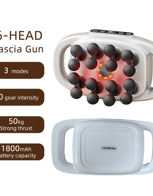 Load image into Gallery viewer, 16-Head Fascia Gun High-Frequency Vibration Body Massage Gun Back and Waist Massager Neck Shoulder Massager Muscle masajeador
