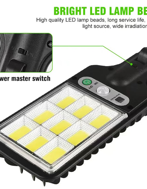 Load image into Gallery viewer, 616 Solar Outdoor LED Wall Light Human Body Waterproof Sensin Suitable for Garden Terrace Garage Courtyard and Street Lighting
