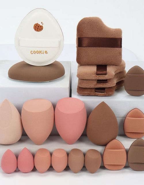 Load image into Gallery viewer, 20 Pcs Pink Makeup Sponge and Makeup Puff Set Suitable for Face Cream and Powder Concealer Powder Makeup Machine
