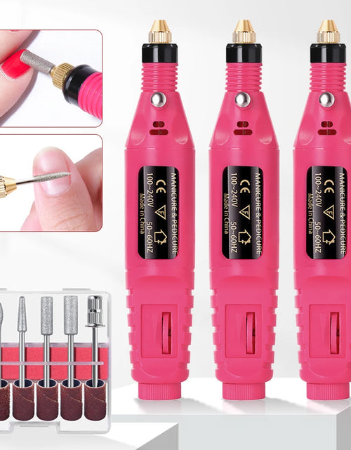 Load image into Gallery viewer, LULAA Electric Nail Drill Machine Set Pedicure Grinding Equipment Mill For Manicure  Professional Strong Nail Polishing Tool
