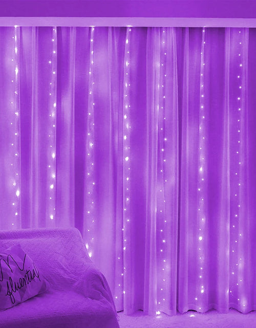 Load image into Gallery viewer, 3/6M USB LED Curtain 8Modes Remote Control String Lights Holiday Wedding Fairy Garland Lights For Bedroom Living Room Decor
