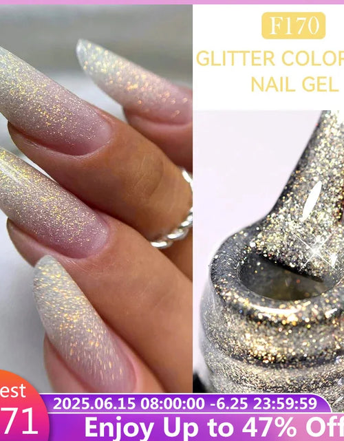 Load image into Gallery viewer, LILYCUTE 7ML Glitter Gel Nail Polish Sparkling Semi Permanent UV Gel Colorful Shinning Gel Varnish Nail Art Soak Off UV LED Gel
